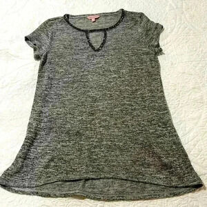 Juicy‎ Couture Gray Burnout Beaded Top Small